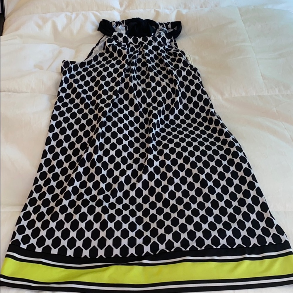 Black and white tie dress